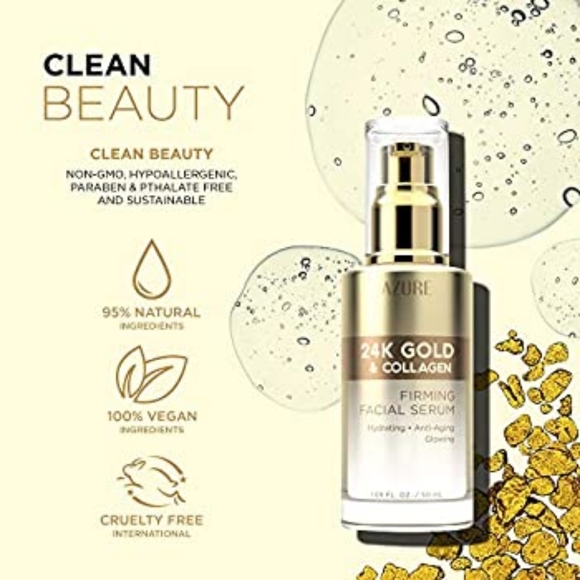 3 Azure 24K Gold & Collagen Firming Facial Serum - Picture 8 of 12